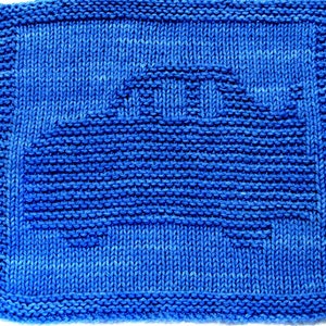 Knitting Cloth Pattern - RACE CAR - washcloth spa cloth, dishcloth face cloth reuseable blanket square cloth towelettes  dishrag children