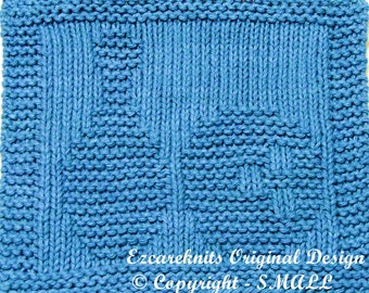 Stricktuch Strickmuster - BOWLING BALL and PIN - Instant Download