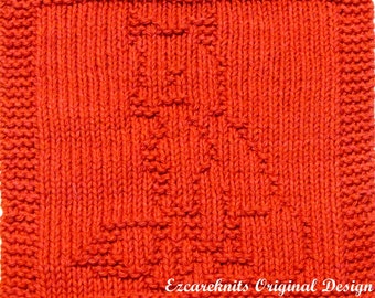 Knitting Cloth Pattern - RED FOX - PDF