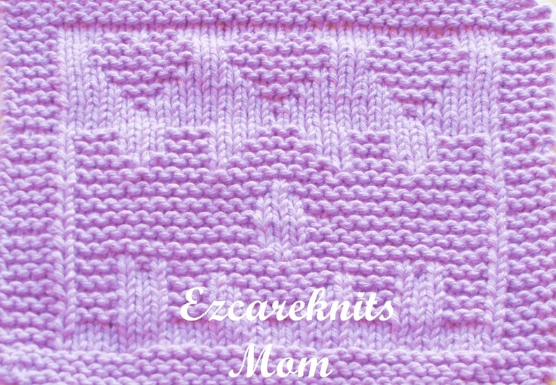 Knitting Pattern Face Cloth Spa Cloth Blanket Square Etsy