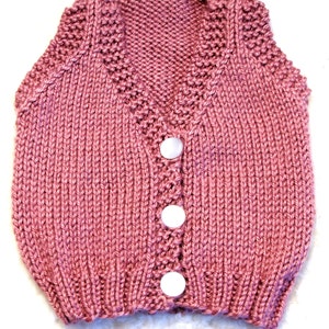 Modèle de tricot gilet pour bébé - PETIT - PDF
