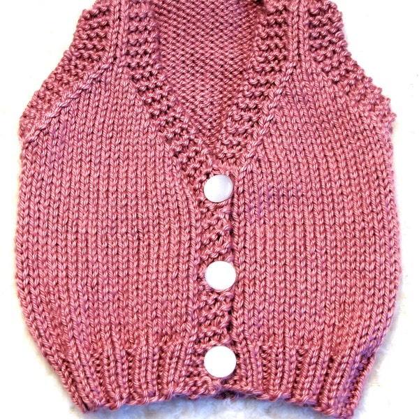 Vest Knitting Pattern Etsy New Zealand