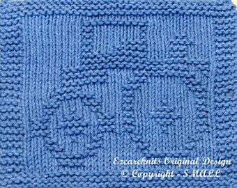 Knitting Pattern - PAVEMENT ROLLER - washcloth dishcloth spa cloth face cloth blanket square DIY needlecraft