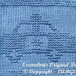 Large Knitting Cloth Pattern - POLICE CAR - PDF