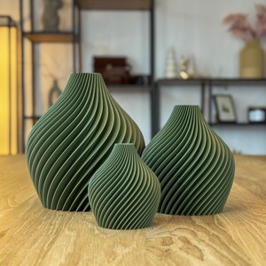3D Druck Vasen, modern, Spiral, Blumenvase, Kugelvase, Dekovase, Trockenblume, Nachhaltig, Wohnaccessoire, Geschenkidee, Tischdeko, skandi