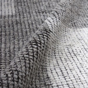 Ivory Gray Modern Rug, Hand knotted Distressed look rugs, handmade vintage contemporary rug, washable runner rugs, bohemian moroccan rugs
