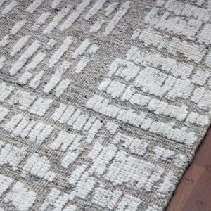 Ivory brown Modern Area rugs, Dinning room rug, custom Moroccan rug, authentic designer rug, exquisite vintage rug, rug for living room cozy