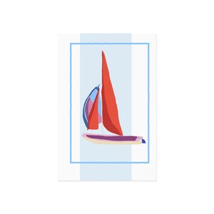 Postcards, Sailing Nautical Coastal Print, Fine Art Stationery, Travel Postcard Set, Seaside Greeting Cards