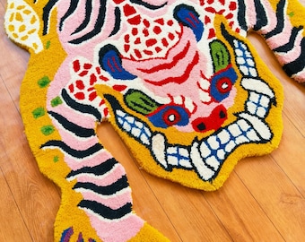 ヤクの毛　カーペット　ネパール XS_HQ _ ZIPANG ハイグレード チベタンタイガーラグ ☆ HI-GRADE