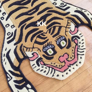 Handgetufteter Tiger Teppich : Kinderzimmer Dekor
