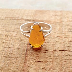 Handmade Citrine Gemstone Ring: 925 Sterling Silver Statement Jewelry