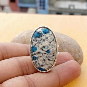 K2 Jasper Ring: Handmade Sterling Silver Anniversary Ring