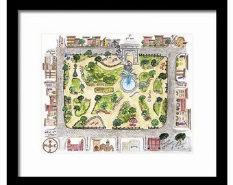 Washington Square Park in Watercolor (NYC)