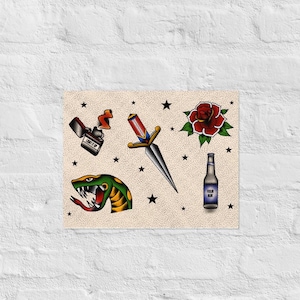 Tattoo Flash - Photo paper poster