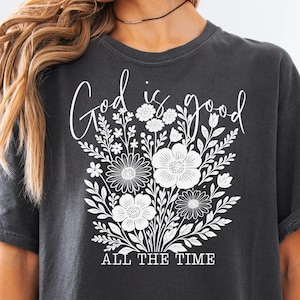 Comfort Colors® God is Good Oversized Minimalist Trendy Shirt, Christian Shirt Gift, Faith Shirt, Faith Tee Church Group Shirt