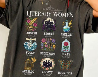 Comfort Colors®Book Lovers Vintage Literary Women Shirt,Bookish Gift for Writers,English Teacher Gift, Book Club T-shirt