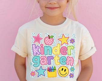Kindergarten Girl Shirt,First Day Of School Toddler Outfit,Back To School Girl T-shirt