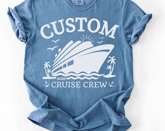 Comfort Colors®Personalized Cruise Crew Shirt 2026,Custom Family Vacation Tee, Matching Group Cruise TripT-hirt