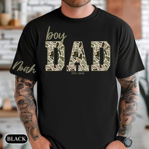 Comfort Colors®Personalized Duck Camo Print Boy's Dad Shirt,New Dad Gift,Father's Day Gift image 5