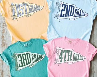 Teacher Team Shirts,Grade Level Team Elementary Teacher Gift,First Second Third Fourth Grader Shirt,Comfort Colors® First Day of School Tee
