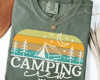 Comfort Colors®Retro Summer Camping Crew 2026 Shirt,Matching Family Camping Tee,Nature Lover Gift
