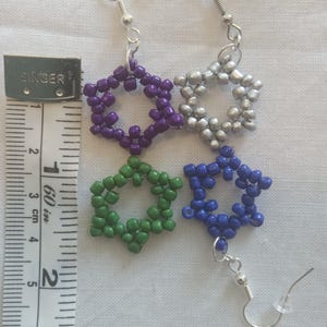 Beaded Star of David Earrings