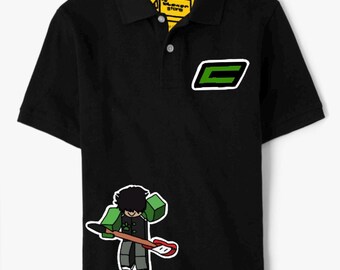 Roblox Kids Black Polo Shirt - Mission Impawssible/Calvin