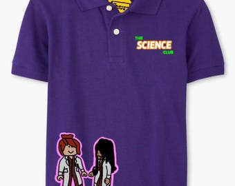 Roblox Girls Purple Polo Shirt - The Science Club