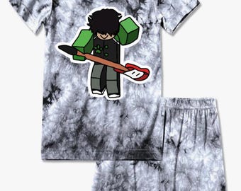 Roblox Boys Tie-Dye Pajamas Kids - Calvin/Grey