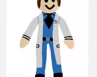 Roblox Bendable & Posable Plush Toy - Centric/White/Blue