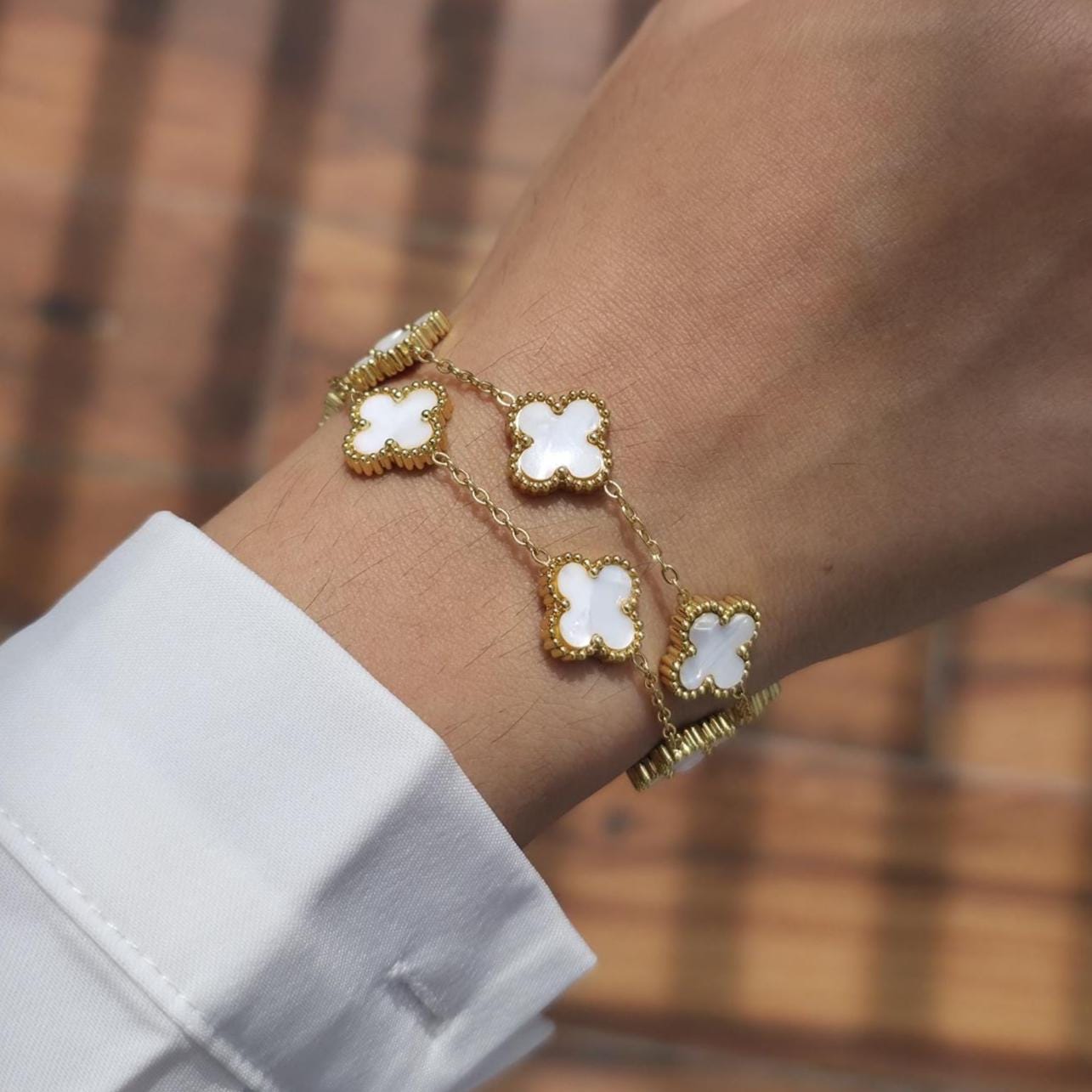 Vca Alhambra Bracelet Stack Vca Alhambra Motif Bracelet Australia