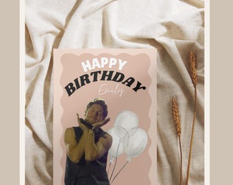 Niall Horan Birthday Card 143mmx203mm” With Blank White Envelope- Hammered Card