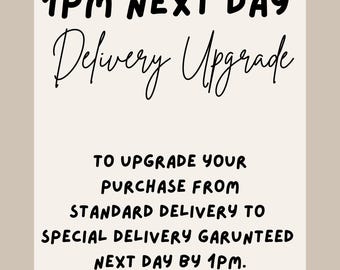 Guaranteed Next Day By 1pm DELIVERY UPGRADE