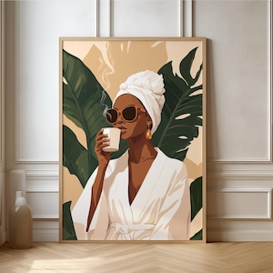 Black Woman Art, Black Woman Wall Art, Black Girl Wall Art, Digital wall art, Black poster art, black girl poster, Black girl art, Rich Art