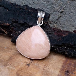 Pink Opal Pendent/ 925 Sterling Silver Pendent/ Pear Gemstone Pendent/ Beautiful Pendent/ Amazing Jewelry/ Birthday Gift/Free Shipping/ R61