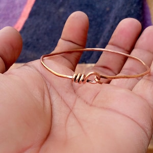 Pure Copper Bangle, Handmade Bangle, Stylish Bangle, Bohemian Bangle, Gift for Her, Everyday Bangle, Valentine Gift Bangle, Copper Bangle