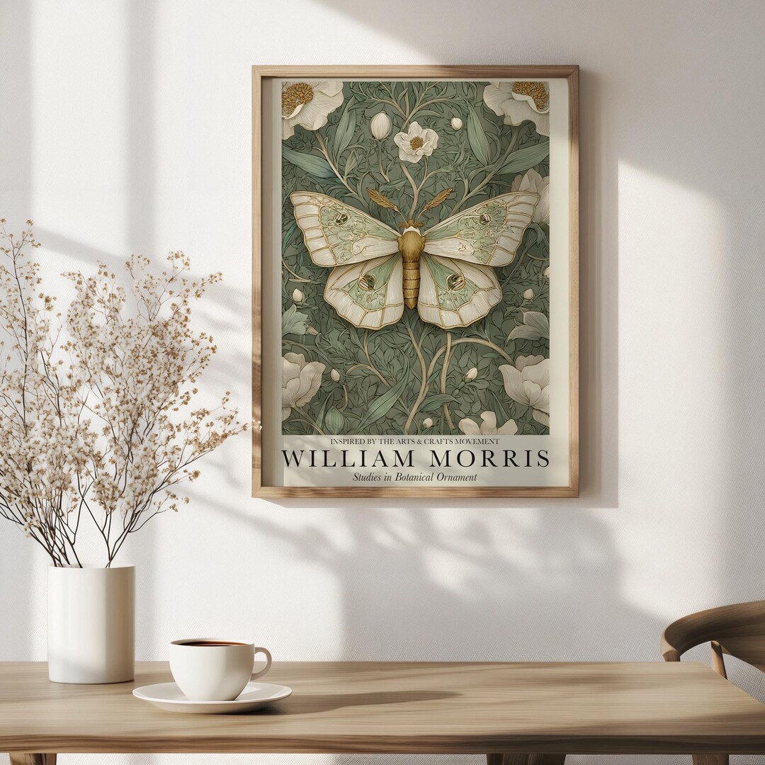 William Morris Floral Butterfly Cotton Prints Collection, Fine Art ...