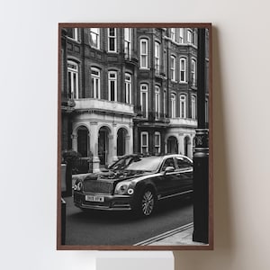 Bentley Poster, Sports Car Wall Art, Gift for Him, Vintage Car Poster, Iconic Car Poster