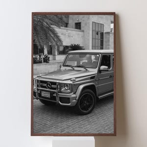 Mercedes G Wagon Poster, Sports Car Wall Art, Gift for Him, Vintage Car Poster, Iconic Car Poster