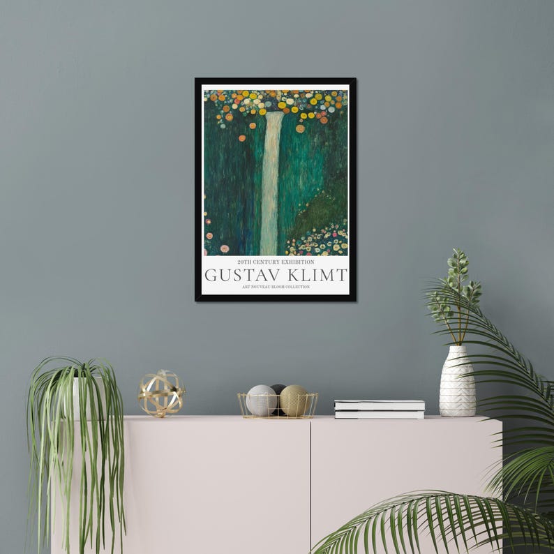 Gustav Klimt Flower Garden Painting Print, Fine Art Exhibition Print ...
