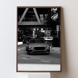 Bentley Poster, Sports Car Wall Art, Gift for Him, Vintage Car Poster, Iconic Car Poster