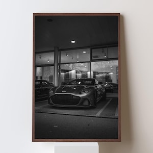 Affiche Aston Martin, art mural voiture de sport, cadeau pour lui, affiche de voiture vintage, affiche de voiture emblématique