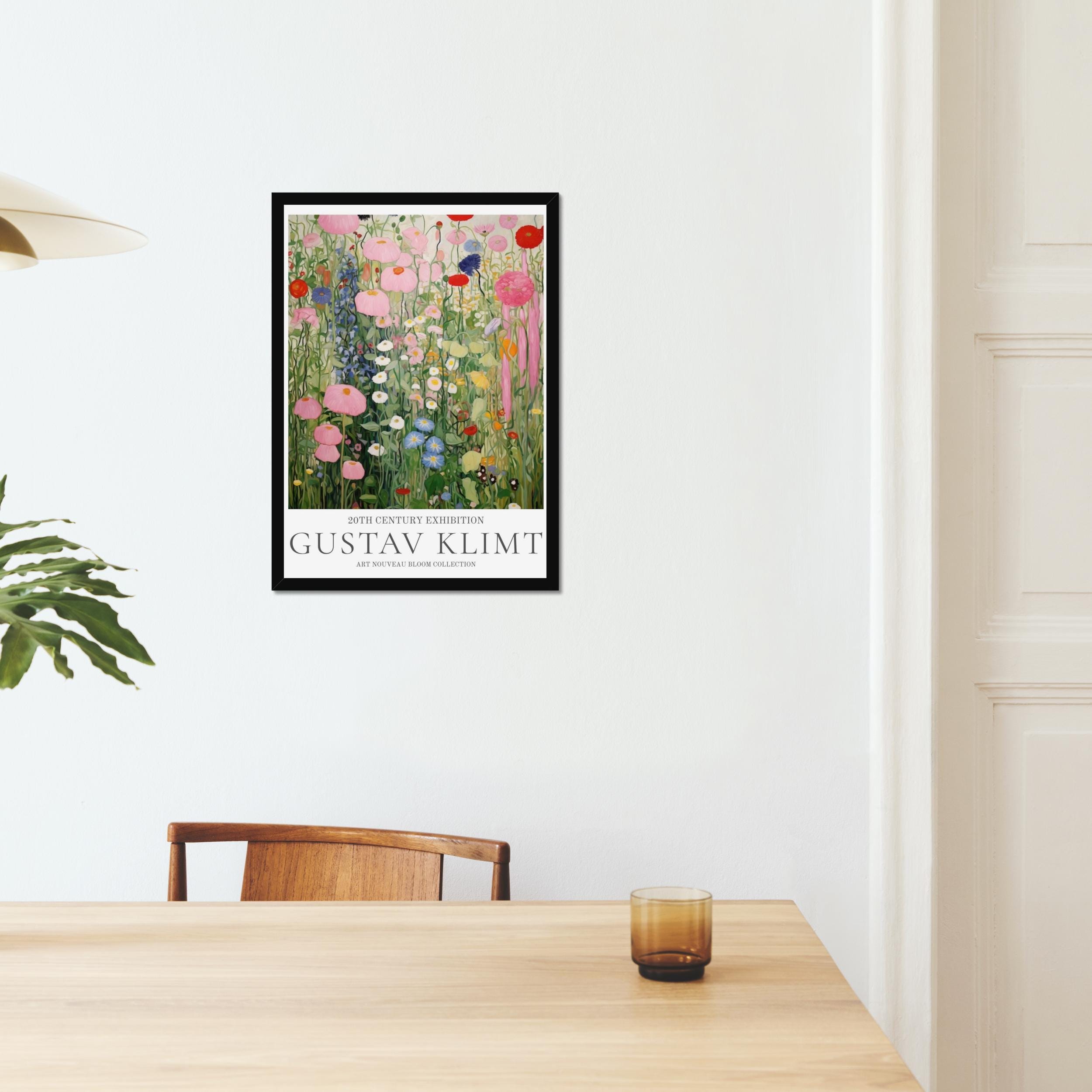 Gustav Klimt Flower Garden Painting Print, Fine Art Exhibition Print ...