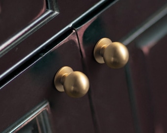 Antike Messingschrankknöpfe, Champagner Bronze Garderobe Knäufe