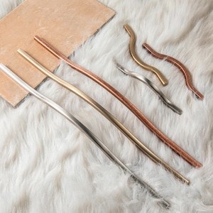Modern Curved Arch Drawer Handles/Champagne Bronze Curved Cabinet Pull Handle/Gold kitchen pulls/unique drawer pull/knob and pull/home decor