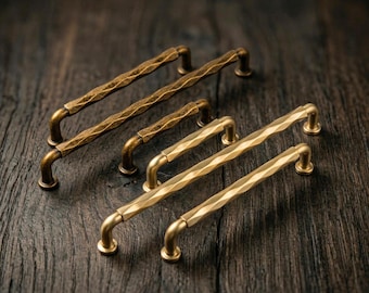 Gewellter Messingschrank Möbelgriff: Verdrehtes Wellendesign