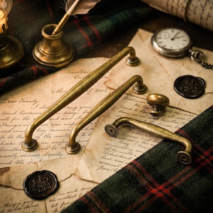 Tiradores de latón antiguo para gabinetes - Herrajes de cocina modernos, pomos retro de zinc