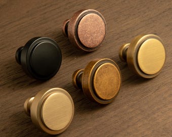 Antique Brass ball Cabinet knobs-Vintage Retro Kitchen Drawer Knobs-Brushed Gold Door Knobs/Cabinet Hardware