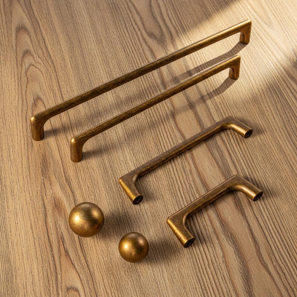 Antique Brass Cabinet Hardware - Shaker Style Knobs & Pulls - Israel