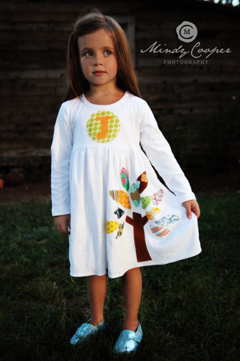 Applique Dress Personalized Dress with Tree Applique You Etsy